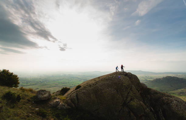 istock Family adventure in a beautiful mountain range 2198573248