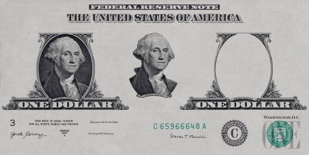 textured 1 US dollar banknote. Elements for design purpose