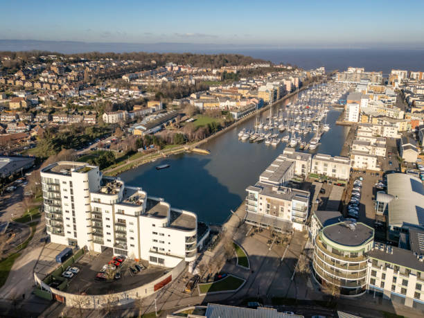 istock Residential tower blocks by Portishead Marina 2198582920