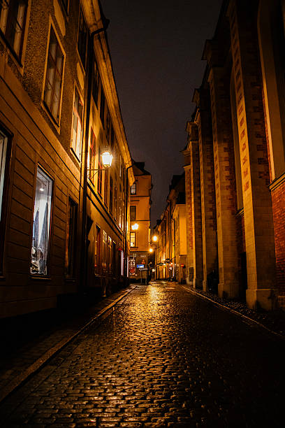 istock Night Street Historic Walkway 2198584964