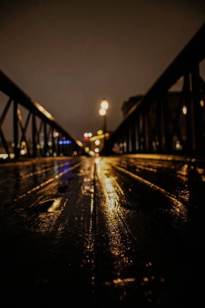 istock Night Bridge Blurred City Lights 2198585009
