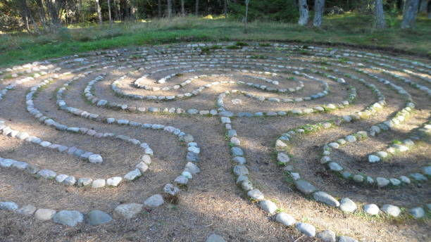 istock Ancient culture rock formation pagan spiral labyrinth 2198585682