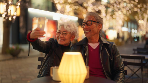 istock Senior Couple Taking a Festive Selfie 2198586274