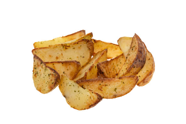 istock Baked Potato wedges - white background 2198587660