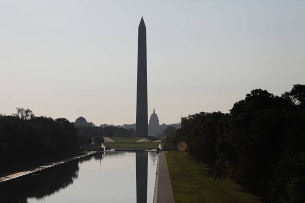 istock Washington Monument at dawn with Reflecting Pool 2198589761
