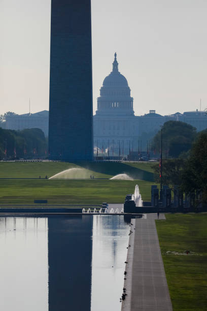 istock Washington Monument at dawn and Reflecting Pool 2198589766