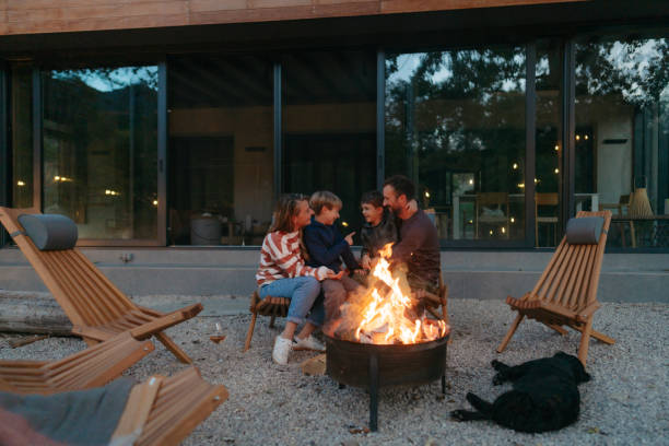 istock Family by the campfire 2198593475