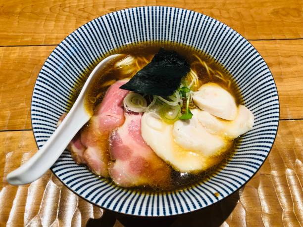 istock Ramen topped with pork char siu and chicken char siu 2198599545