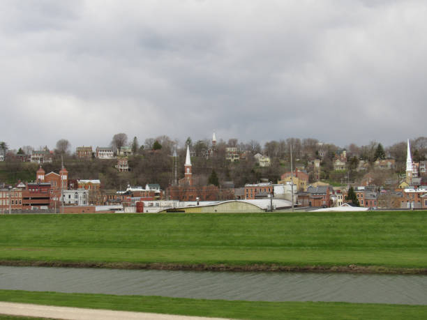 istock Panoramic view of Galena, Illinois and the Galena River in spring 2198599764