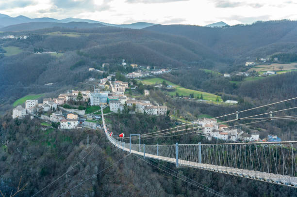 istock Tibetan bridge in Sellano 2198600263