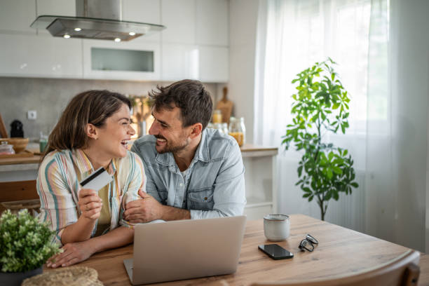 istock Couple booking their dream destination online 2198600421