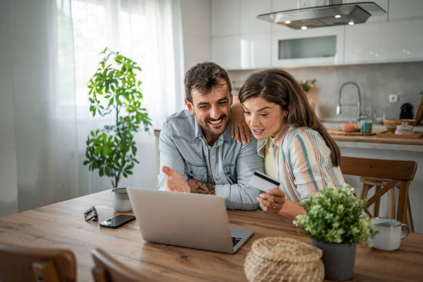 istock Couple booking their dream destination online 2198600435