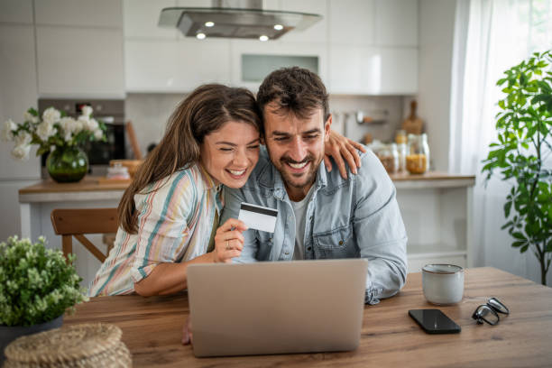 istock Couple booking their dream destination online 2198600445