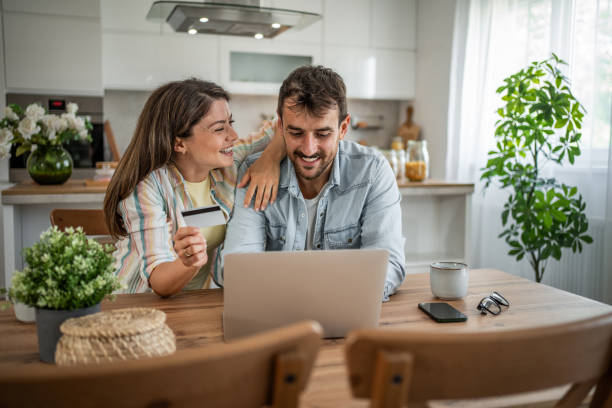 istock Couple booking their dream destination online 2198600448