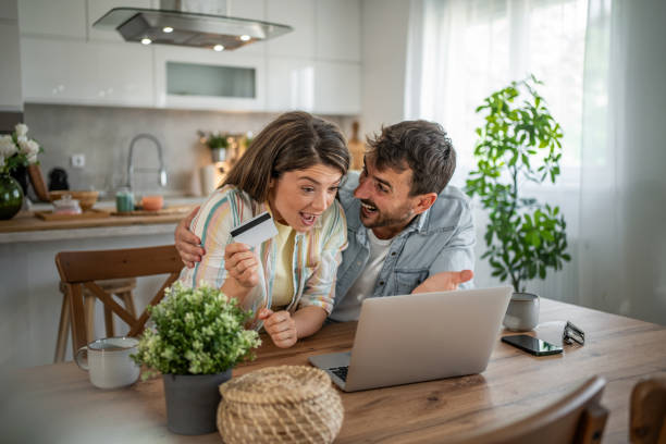 istock Partners sharing the excitement of a perfect online purchase 2198600518