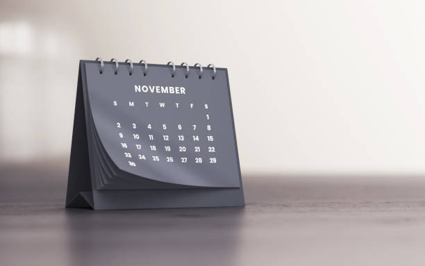 istock November 2025 Realistic Gray Desk Calendar 2198601490