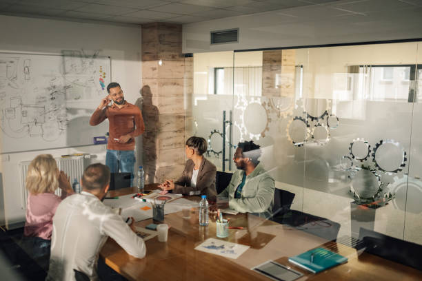istock Creative business team brainstorming during a meeting in the office 2198602348