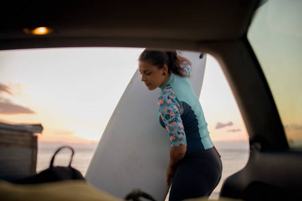 istock Getting ready to catch the waves at dawn. 2198602725