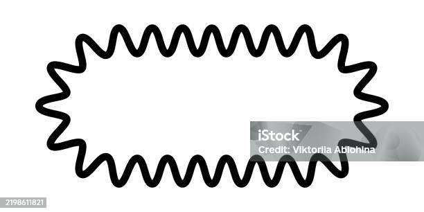 Oval Rectangle Shape With Wavy Edges Rectangular Form With Curvy ...