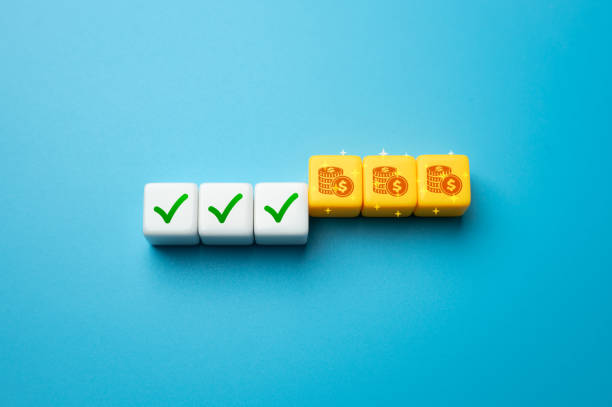 istock Reward for fulfilling the conditions. Achievement, contracts, and performance based benefits encourage productivity and goal fulfillment. Incentives, bonuses, and motivation. 2198612122
