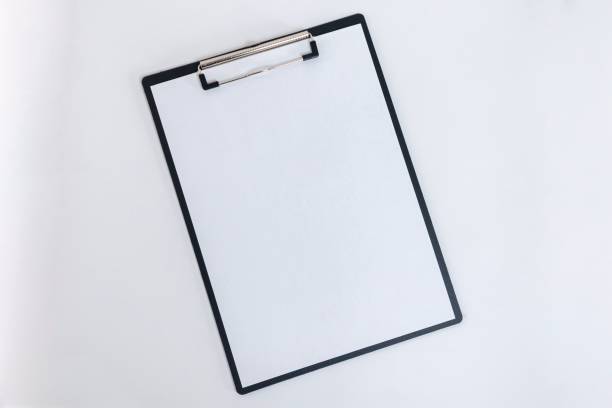 istock Clipboard with blank white paper on white background 2198617028