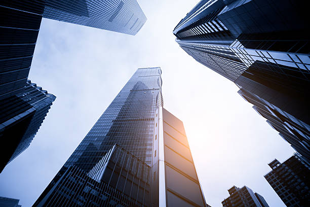 istock Striking Urban Architecture: A Unique Perspective of Skyscrapers 2198621633