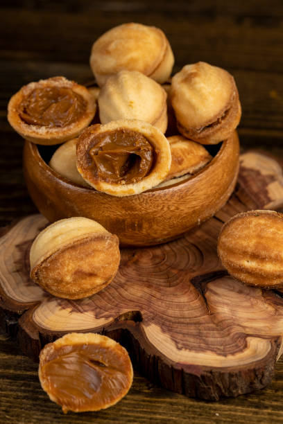 istock shortbread dessert with boiled condensed milk inside 2198628133