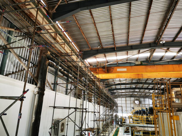 istock The installation scaffolding in building 2198629907