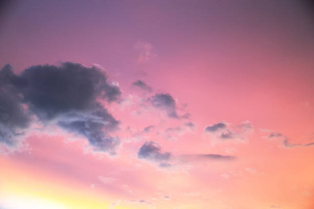 sky at dusk with colorful clouds