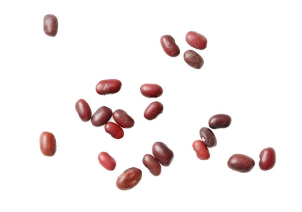 istock A bunch of red beans are scattered across a white background 2198636198
