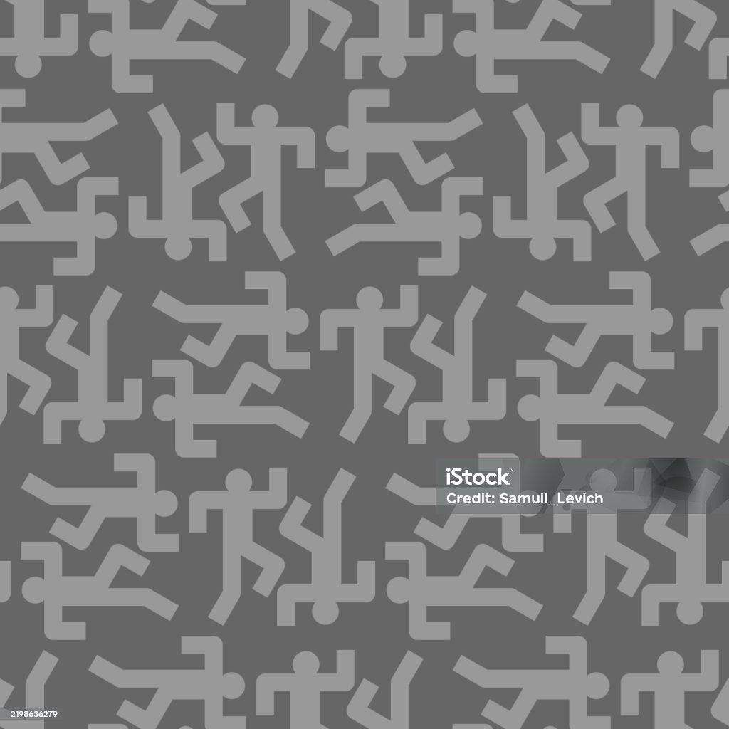 Running Man Pattern Seamless Run Background Stock Illustration ...