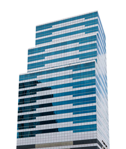 istock Modern office building isolated on white background with clipping path 2198636866