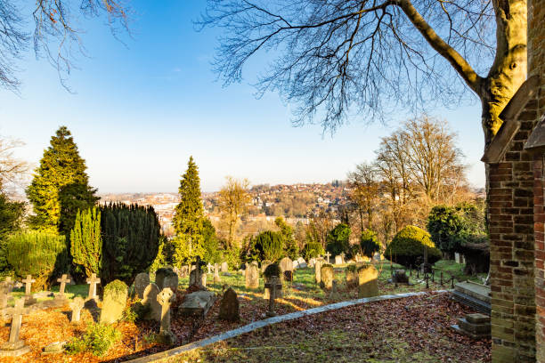 Small local cemetery in Guildford Surrey England Europe