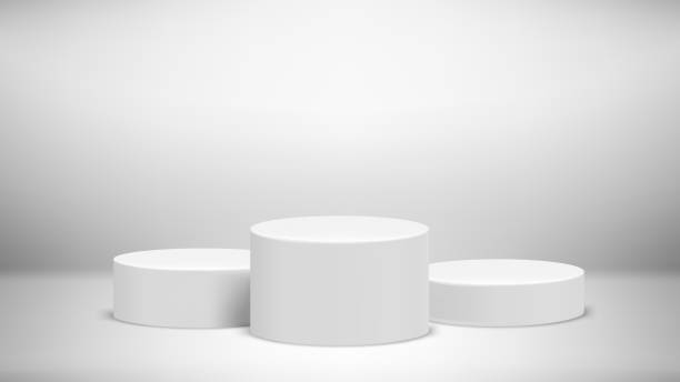 istock Product design podium in bright room. 3d vector template for product design 2198645275