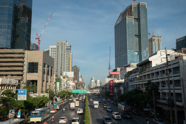 Bangkok, Thailand - October 14, 2023: Bangkok urban landscape at daytime
