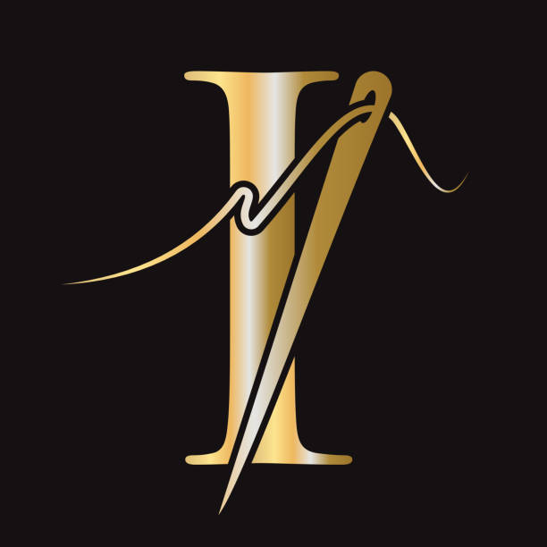 istock Initial Letter I Sewing Needle Logo Design for Embroider, Textile, Fashion, Cloth, Fabric Symbol 2198646630