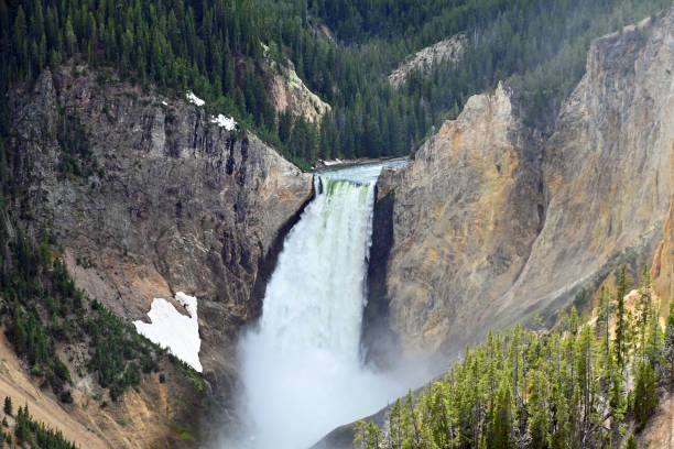 Lower Yellowstone River Waterfalls in June