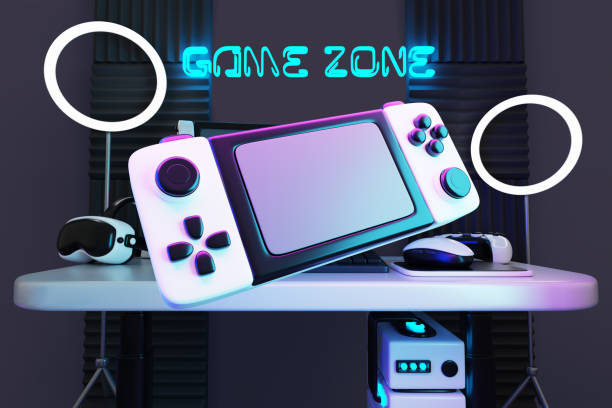 Person inserting game cartridge into retro video console in cozy living room with vintage decor and soft ambient light enhancing warm atmosphere