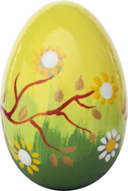 istock Yellow Easter egg with sunflowers and branch design 2198669400