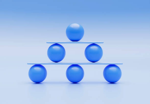 Abstract concept clean balance scene glossy with geometric shapes, CGI 3D Illustration