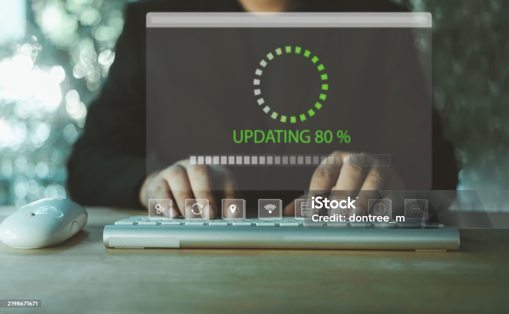 Program Update Photo Update Software Application Upgrade Technology Concept Software Update ...