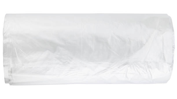 istock Transparent plastic bags in a roll for breakfast isolated on a white background. Completely in focus. Focus stacking. 2198672006
