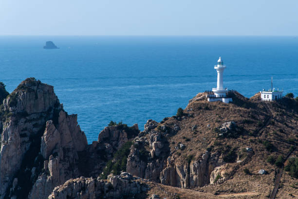 istock lighthouse on the cliff in the island 2198674203