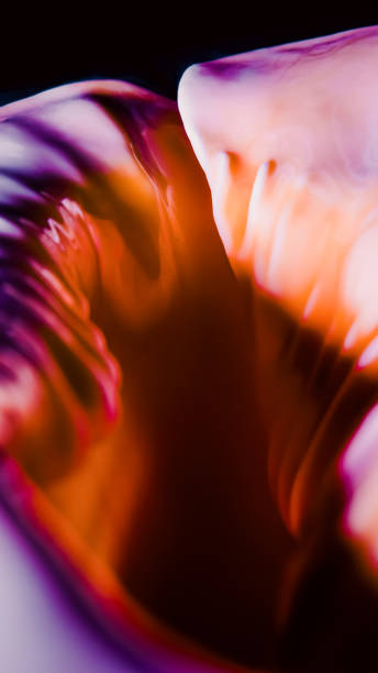 istock fragment of a large oceanic seashell abstract texture orange violet with dark hole macro closeup 2198675778