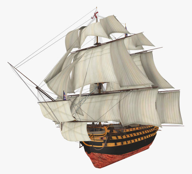 istock HMS Victory isolated on white background 2198677060