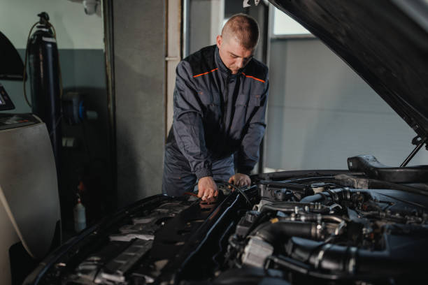 istock Car Air Conditioning Recharge by Auto Mechanic 2198678800