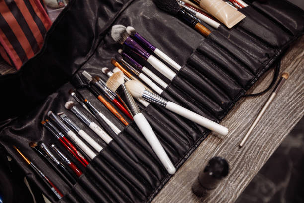 istock Bag with Makeup Brushes and Tools – Organized Beauty Essentials for Travel and Everyday Use 2198684934