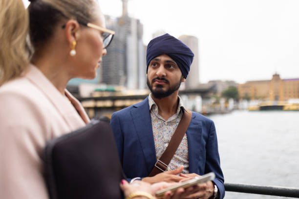 istock Multiracial Professionals Networking in Downtown Sydney's Financial District 2198687048