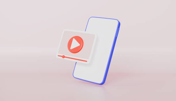 istock Video player in browser on mobile, Live digital stream multimedia player, Video streaming, Online video and Social media concept 2198687932
