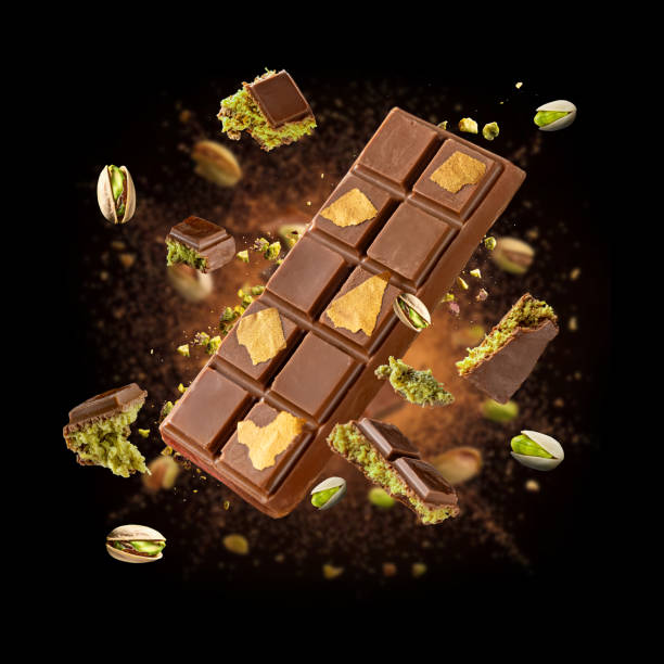 istock Tasty chocolate bar with pistachio filling 2198689632